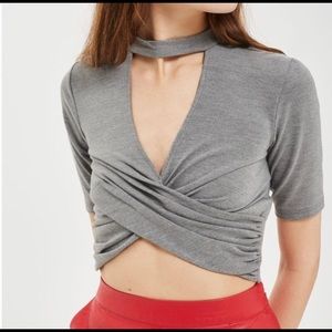 [NWT] TOPSHOP CHOKER TWIST CROP TOP US 12
